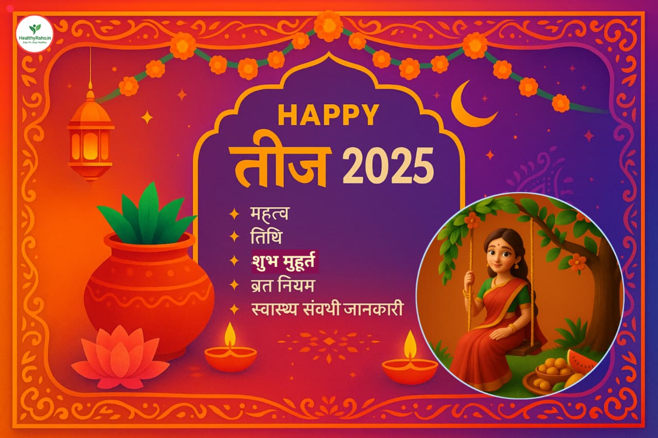 हरियाली और पूजा करती महिलाएं – तीज 2025 का उत्सव