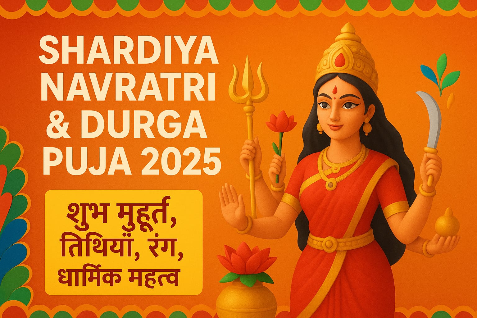 Shardiya Navratri & Durga Puja 2025 – पूजा, पंडाल और स्वास्थ्य का संगम