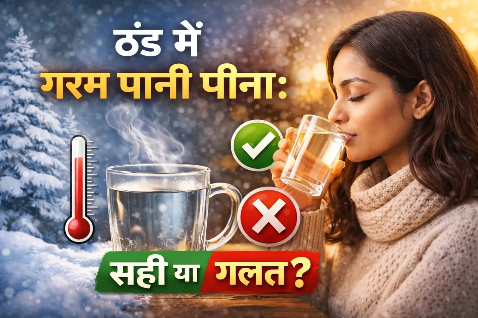 ठंड में गर्म पानी पीना सही या गलत?