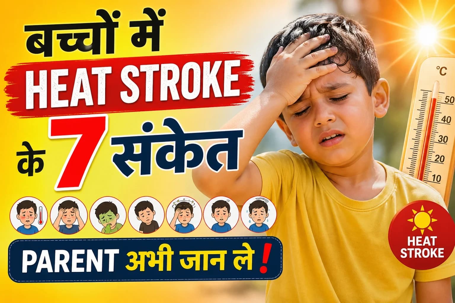 बच्चों में Heat Stroke के 7 संकेत - Parent अभी जान ले | HealthyRaho.in