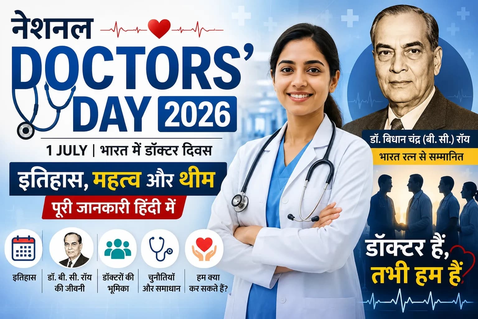 National Doctors' Day 2026 - Bharat Ratna Dr. Bidhan Chandra (B. C.) Roy