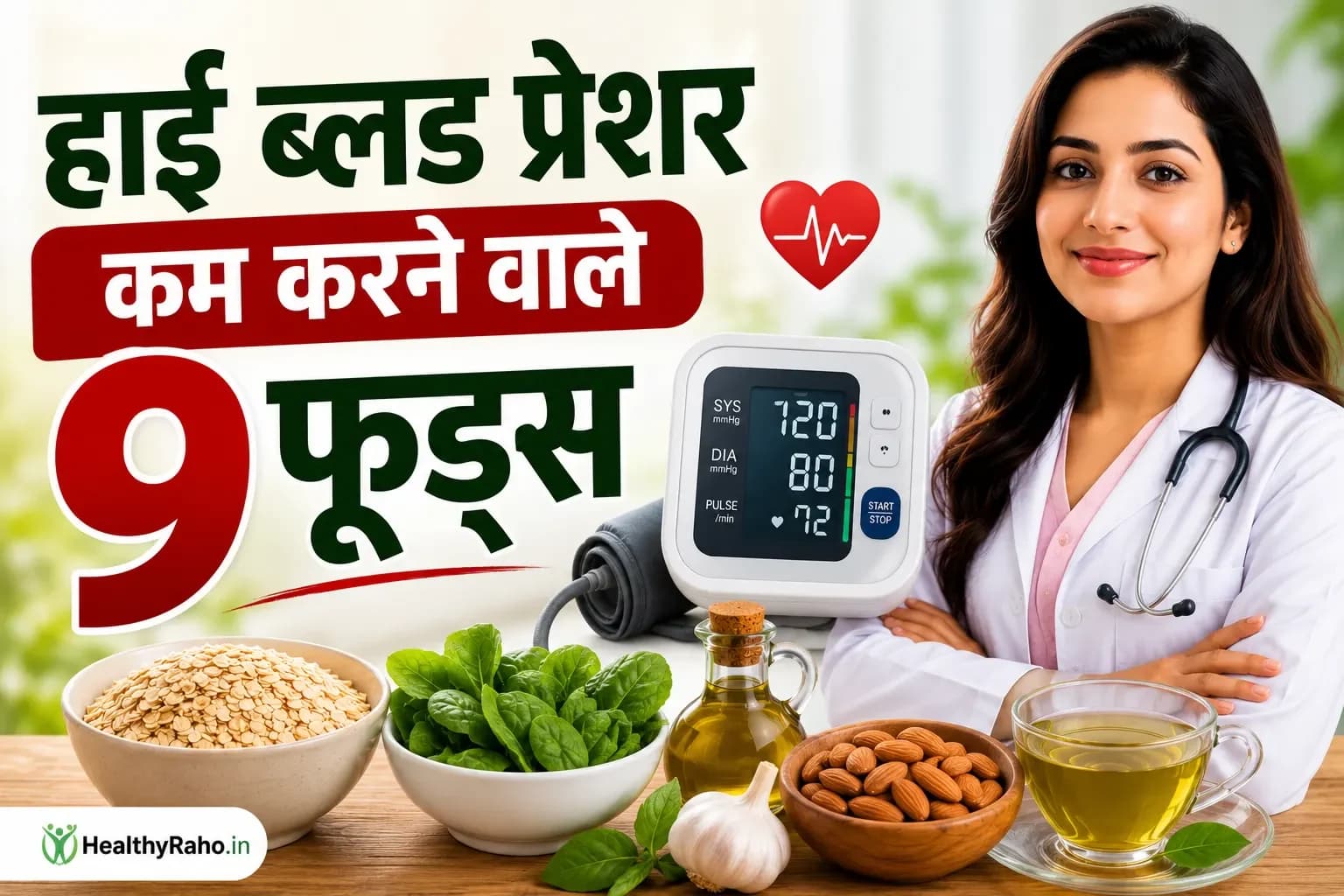 हाई ब्लड प्रेशर कम करने वाले फूड्स