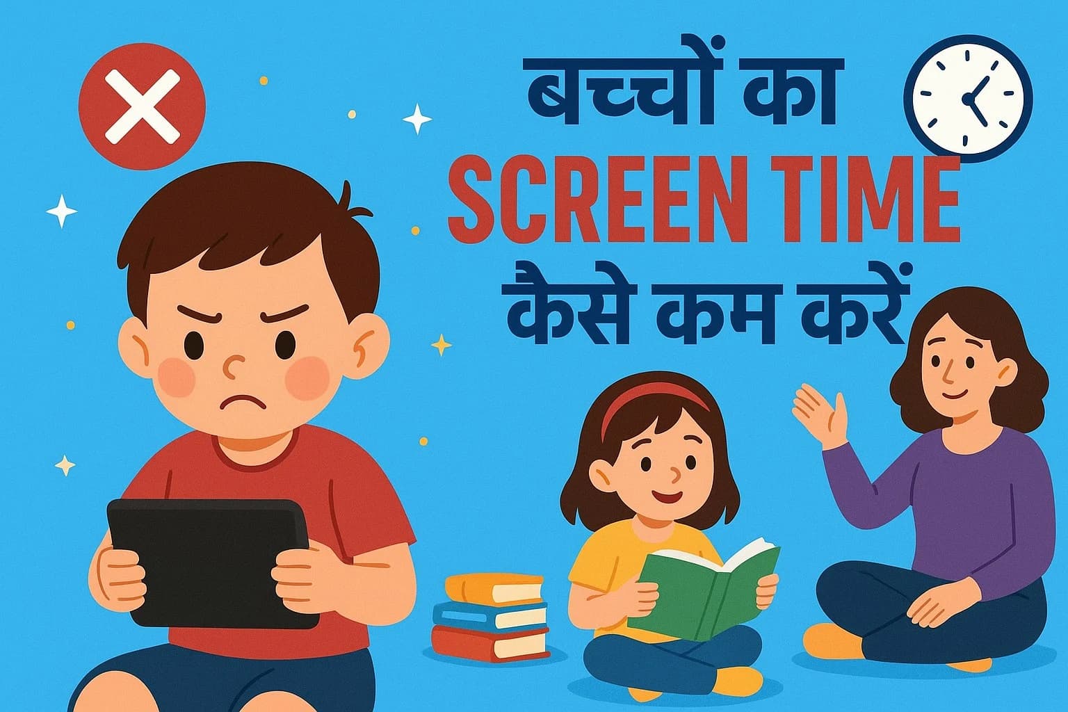 बच्चों का स्क्रीन टाइम कैसे कम करें: पैरेंट्स के लिए 15 असरदार उपाय बच्चों का स्क्रीन टाइम कैसे कम करें