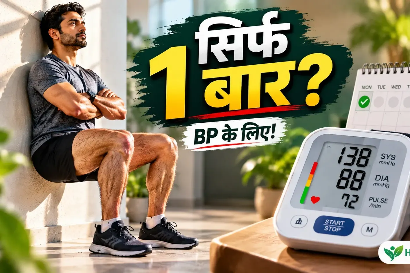 हफ्ते में सिर्फ 1 बार Wall Squat? BP पर क्या कहती है 2026 की रिसर्च हफ्ते में सिर्फ 1 बार Wall Squat? BP पर क्या कहती है 2026 की रिसर्च