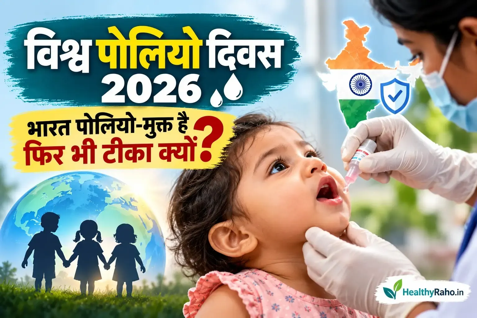 विश्व पोलियो दिवस 2026” “भारत पोलियो-मुक्त है, फिर भी टीका क्यों?” विश्व पोलियो दिवस 2026” “भारत पोलियो-मुक्त है, फिर भी टीका क्यों?”